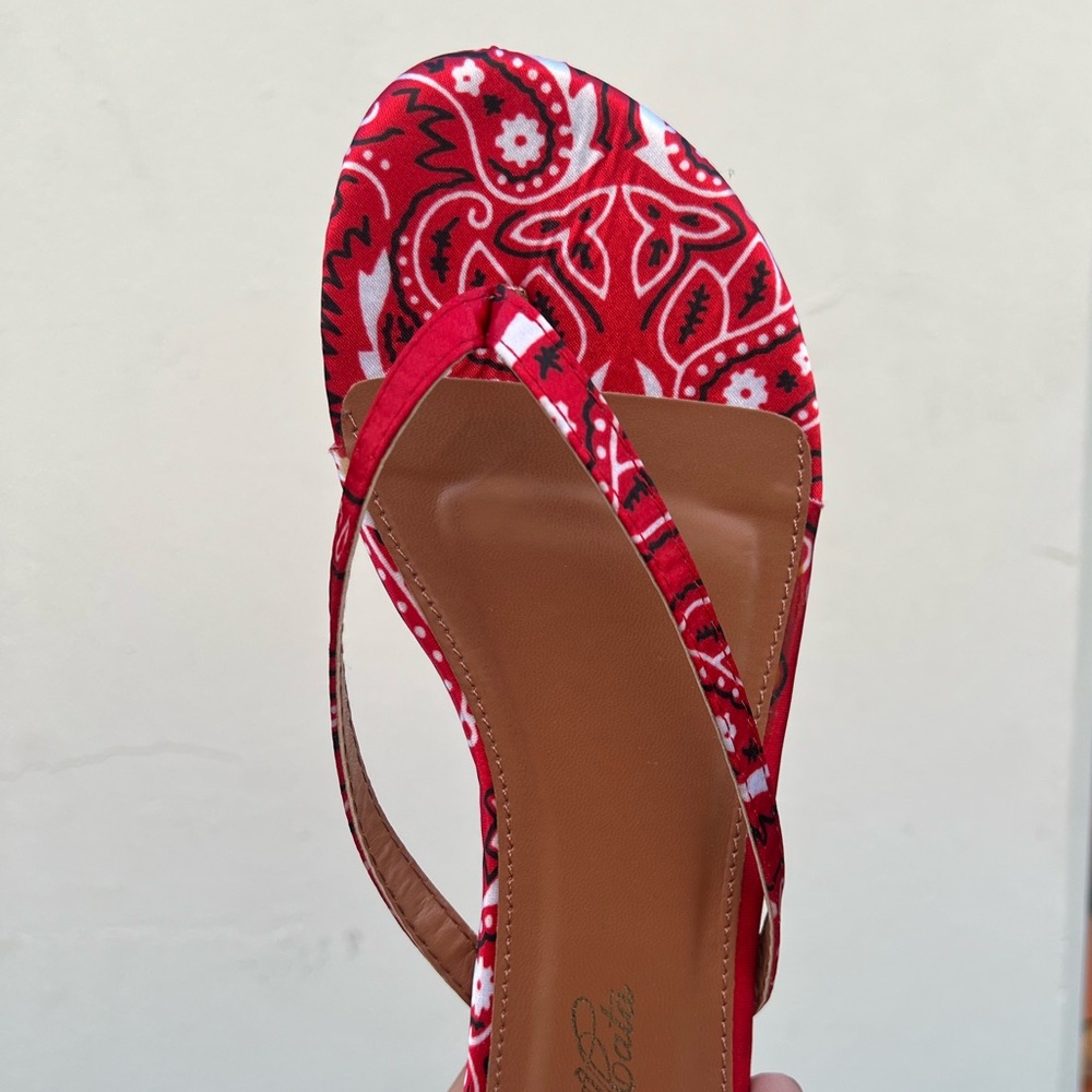 Red Bandana Flip Flop Sandal